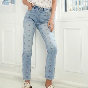 La Vie Rebecca Taylor Embroidery Beatrice Jeans